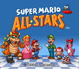 Super Mario All-Stars (USA) Title Screen